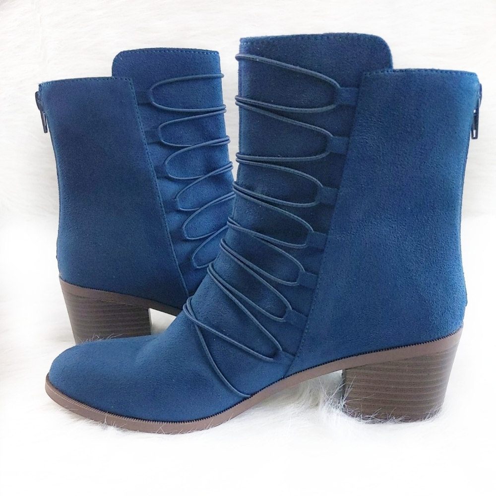 Journee Collection Cyan ankle booties sz 7.5 - Picture 3 of 8